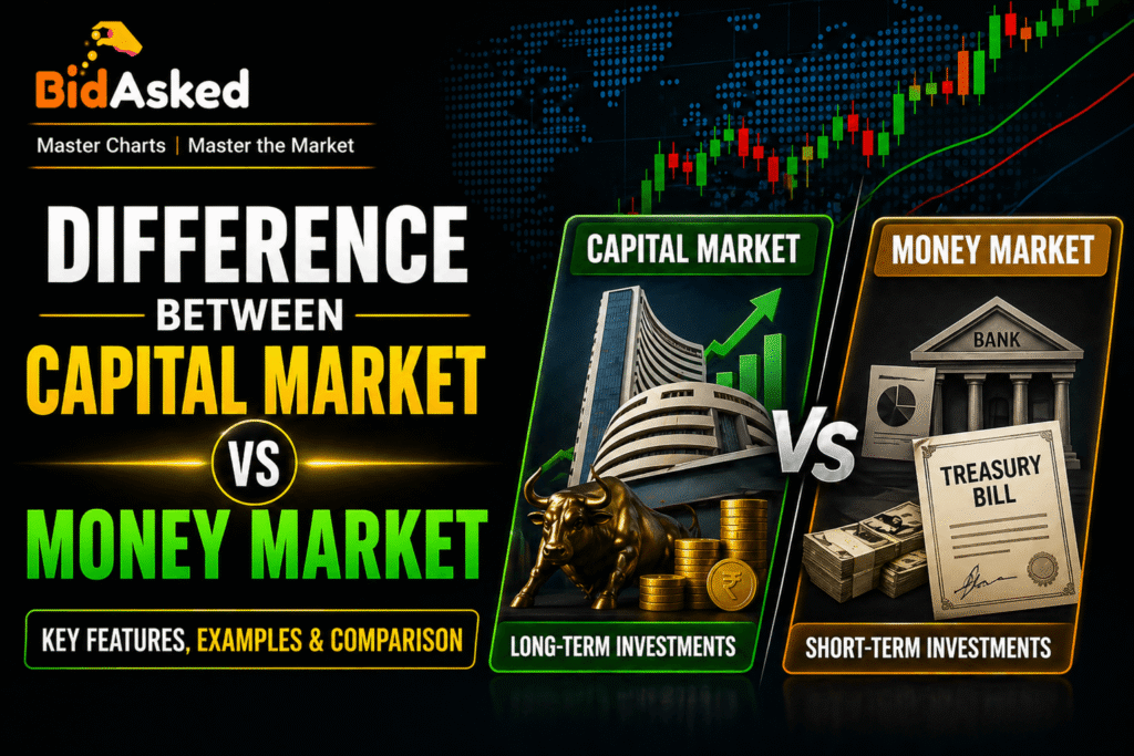 Capital Market And Money Market: Meaning, Types & Comparison Difference between Capital Market and Money Market with comparison of instruments, risk, returns, and time period explained